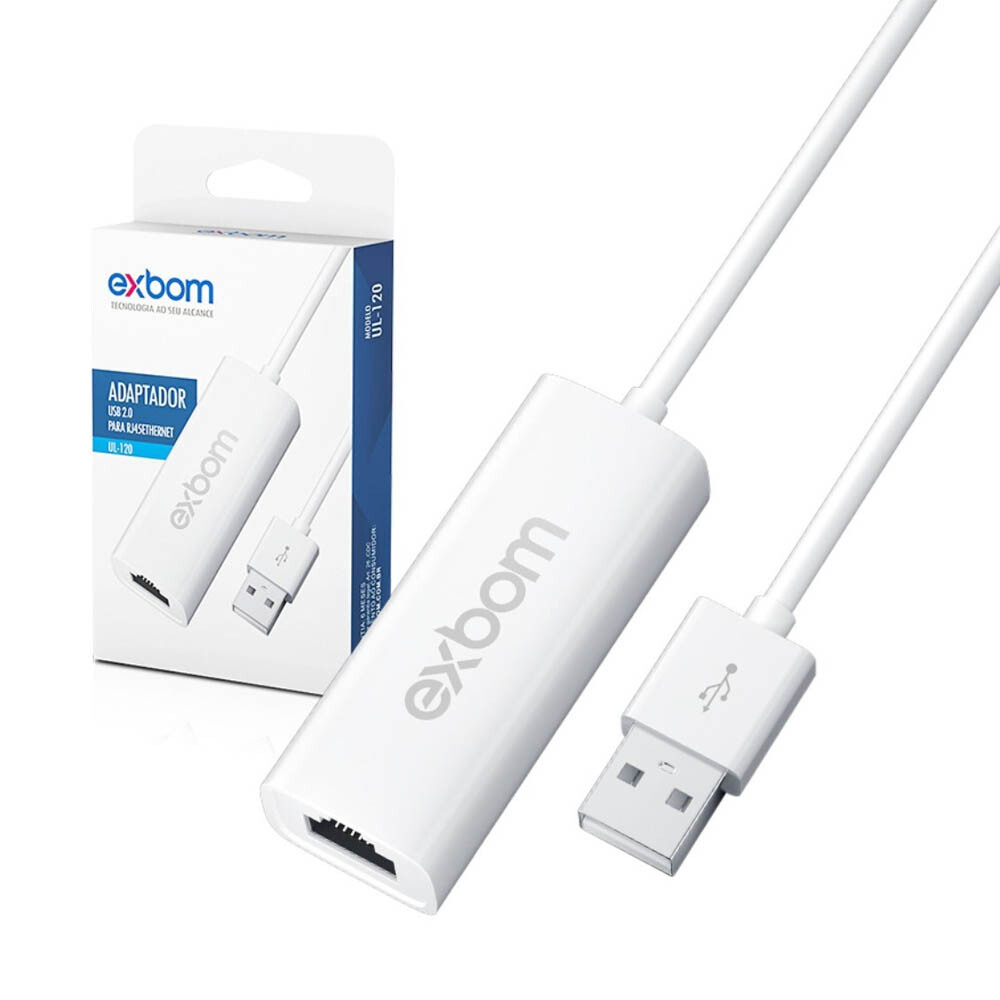 Cabo Adaptador Usb Lan Adaptador RJ45 10/100mbs (placa rede USB)