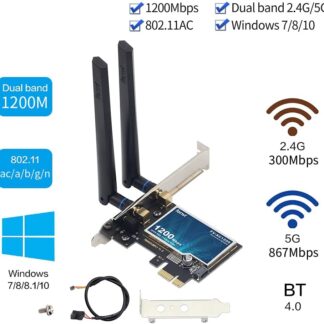 Adaptador Wifi 1200 Banda Dupla 2.4ghz/5ghz Bluetooth 4.0