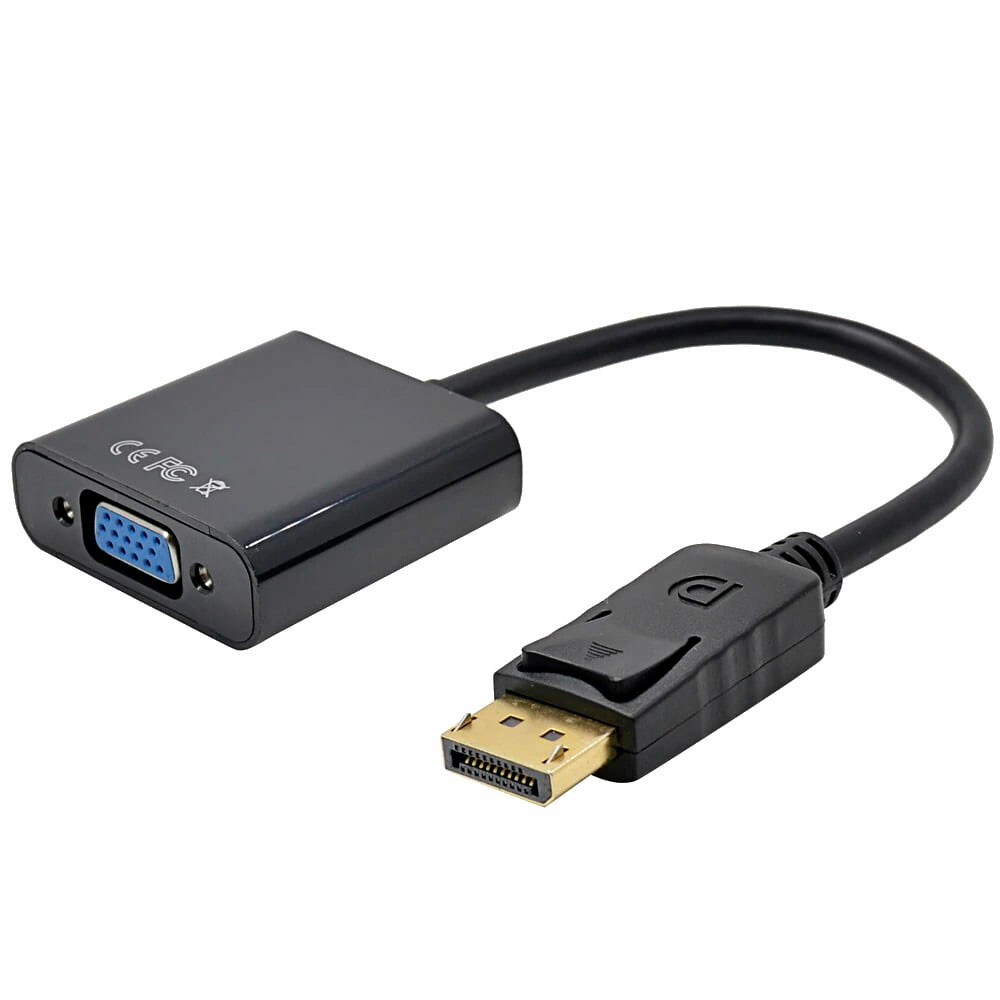 Conversor Displayport para VGA 1080p Adaptador vídeo